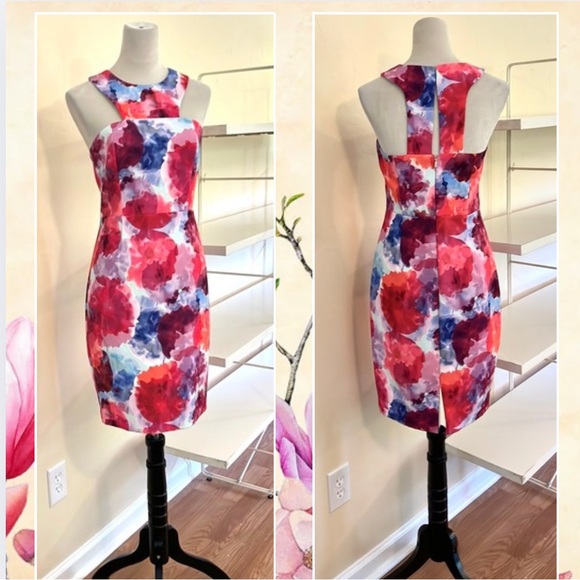 Trina Turk Dresses & Skirts - Trina Turk, Delano Watercolor-Print Race Back Sheath, Unique,Contemporary,Size 4